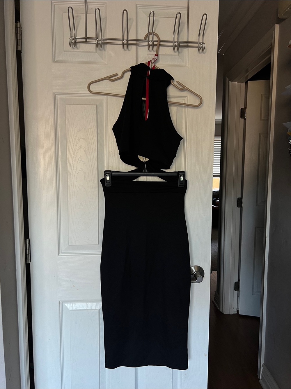 PrettyLittleThing Black Sleeveless Two-Piece Midi Dress